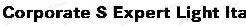 Corporate S Expert Light Italic OsF字体转换